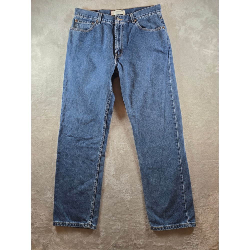 Vintage Levis Jeans Mens 38x32 Fit 34x32 Blue Denim 505 Regular Fit Y2K *Read